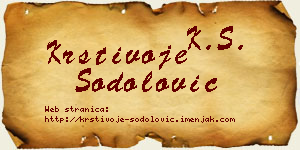 Krstivoje Šodolović vizit kartica